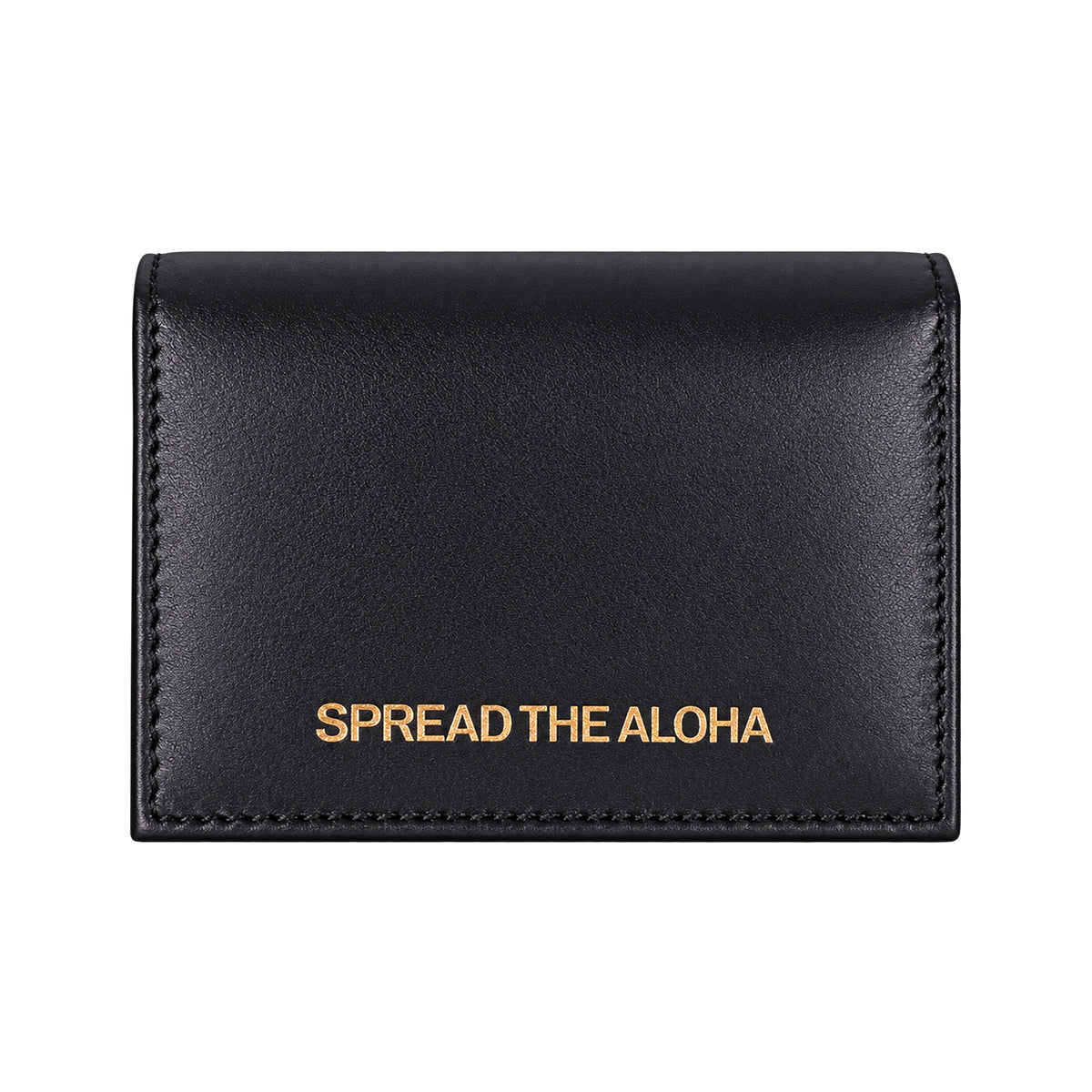 Smooth Black Leather Card Holder