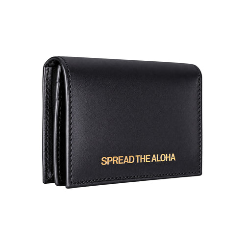 Smooth Black Leather Card Holder