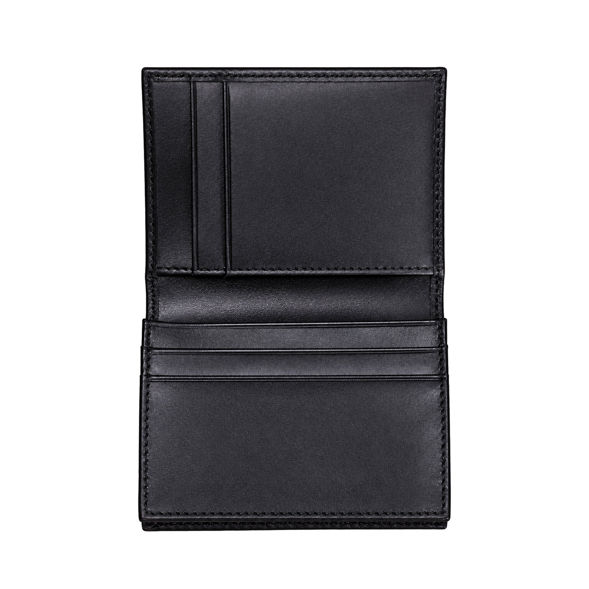 Smooth Black Leather Card Holder
