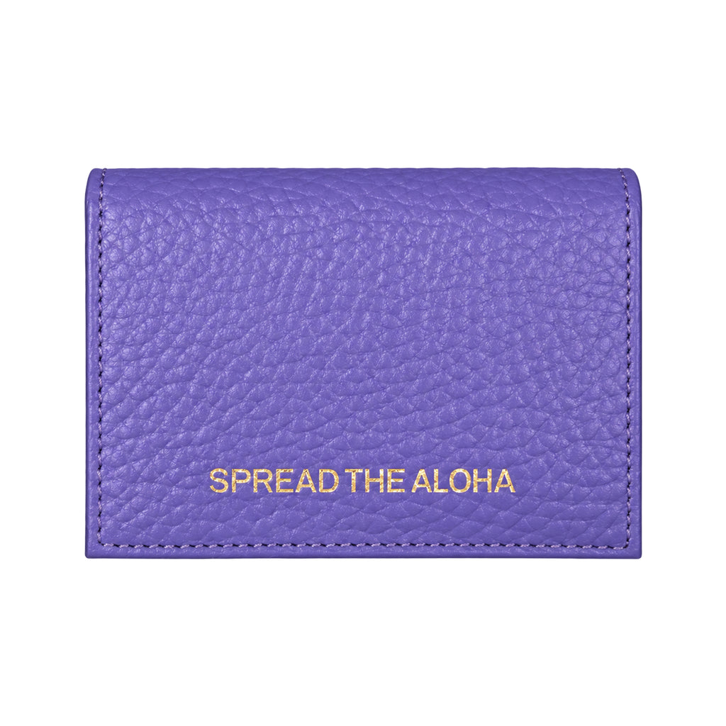 Purple Leather Card Case