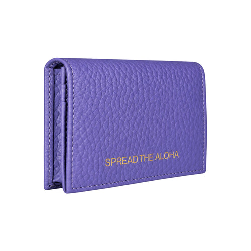 Purple Leather Card Case